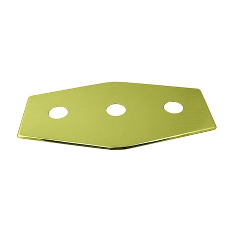 Westbrass Three-Hole Remodel Cover Plate for Bathtub and Shower Valves, Polished Brass D505-03